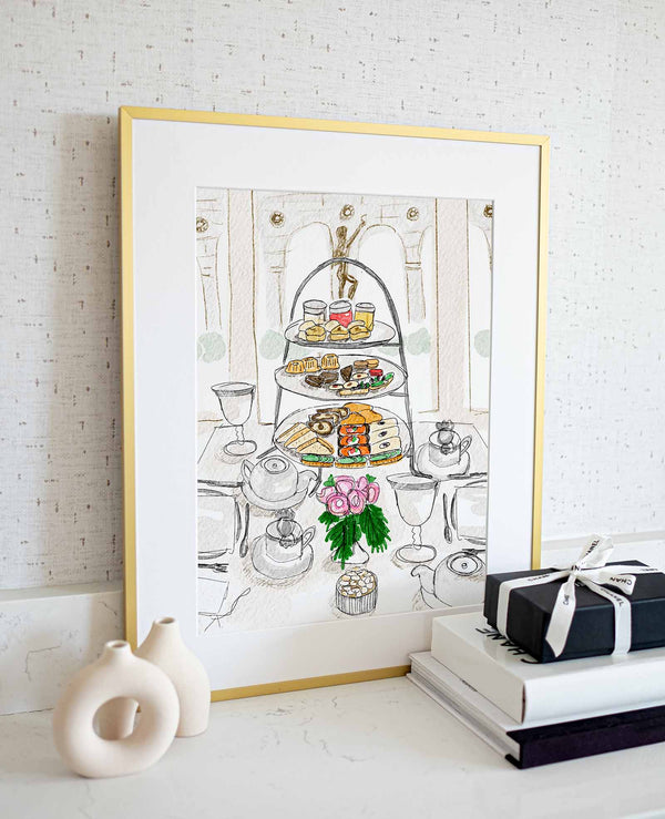 Boston Library Tea Art Print