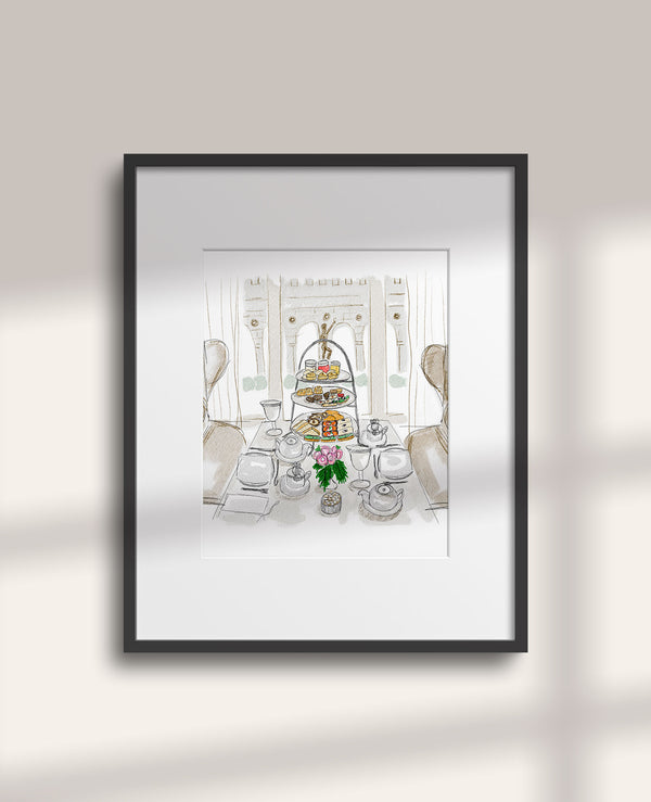Boston Library Tea Art Print