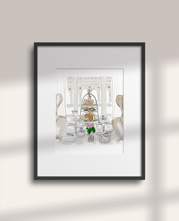 Boston Library Tea Art Print