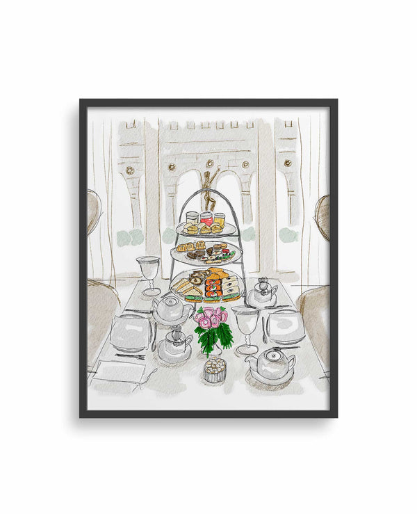 Boston Library Tea Art Print