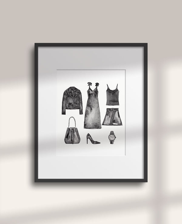 Closet Wardrobe Staples Art Print