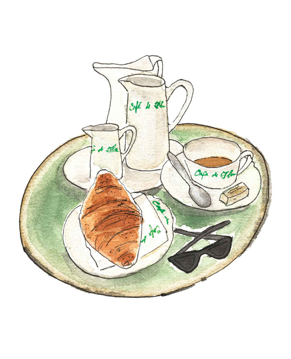 Cafe de Fleur Art Print