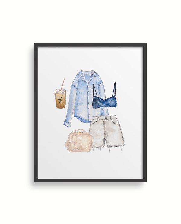 No.1 Coffee Outfit Art Print