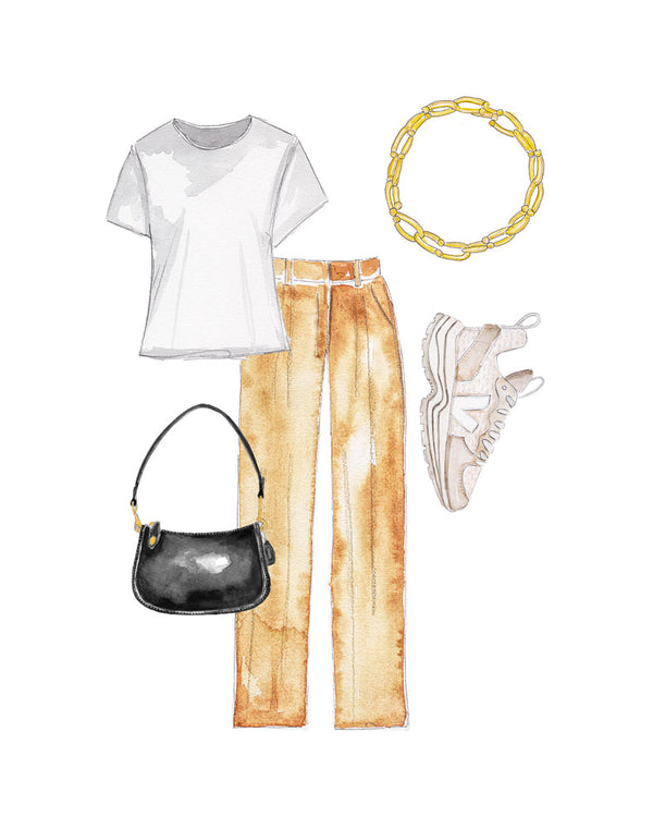 Gold Outfit Art Print