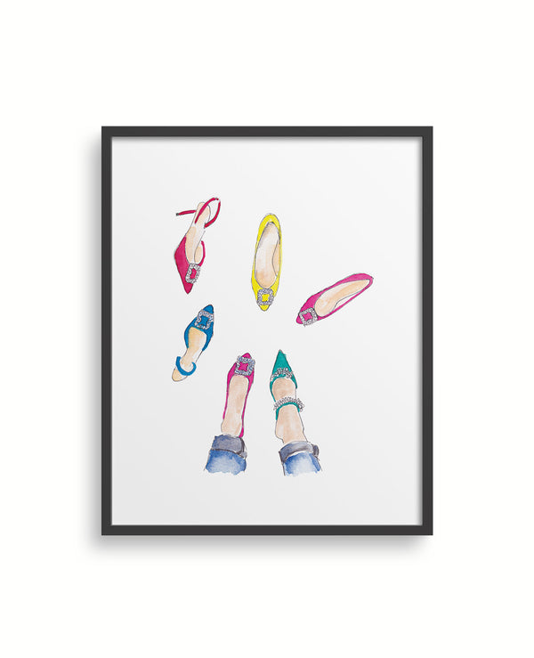 Manolo Shoes Art Print