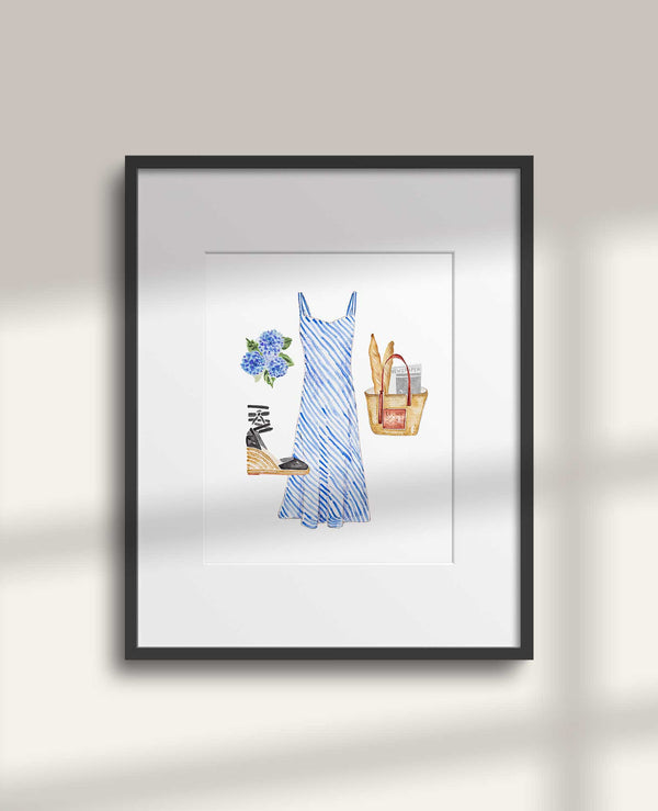 Cape Code Outfit Art Print