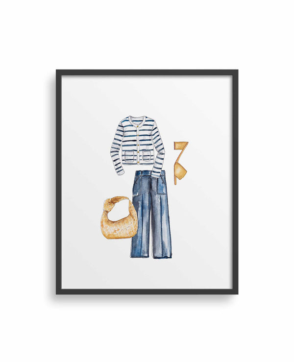 Navy Outfit Art Print