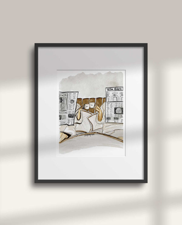 You + Me Coffee Art Print