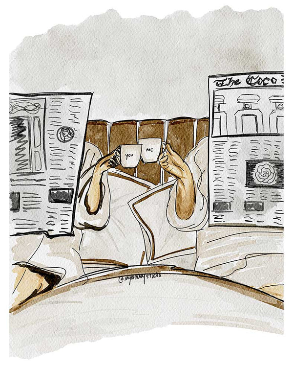 You + Me Coffee Art Print