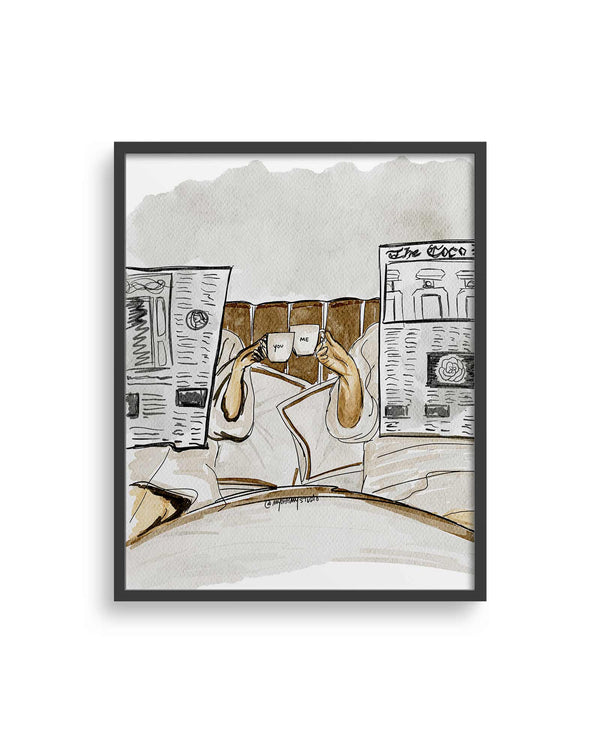 You + Me Coffee Art Print