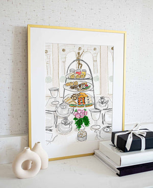 Boston Library Tea Art Print
