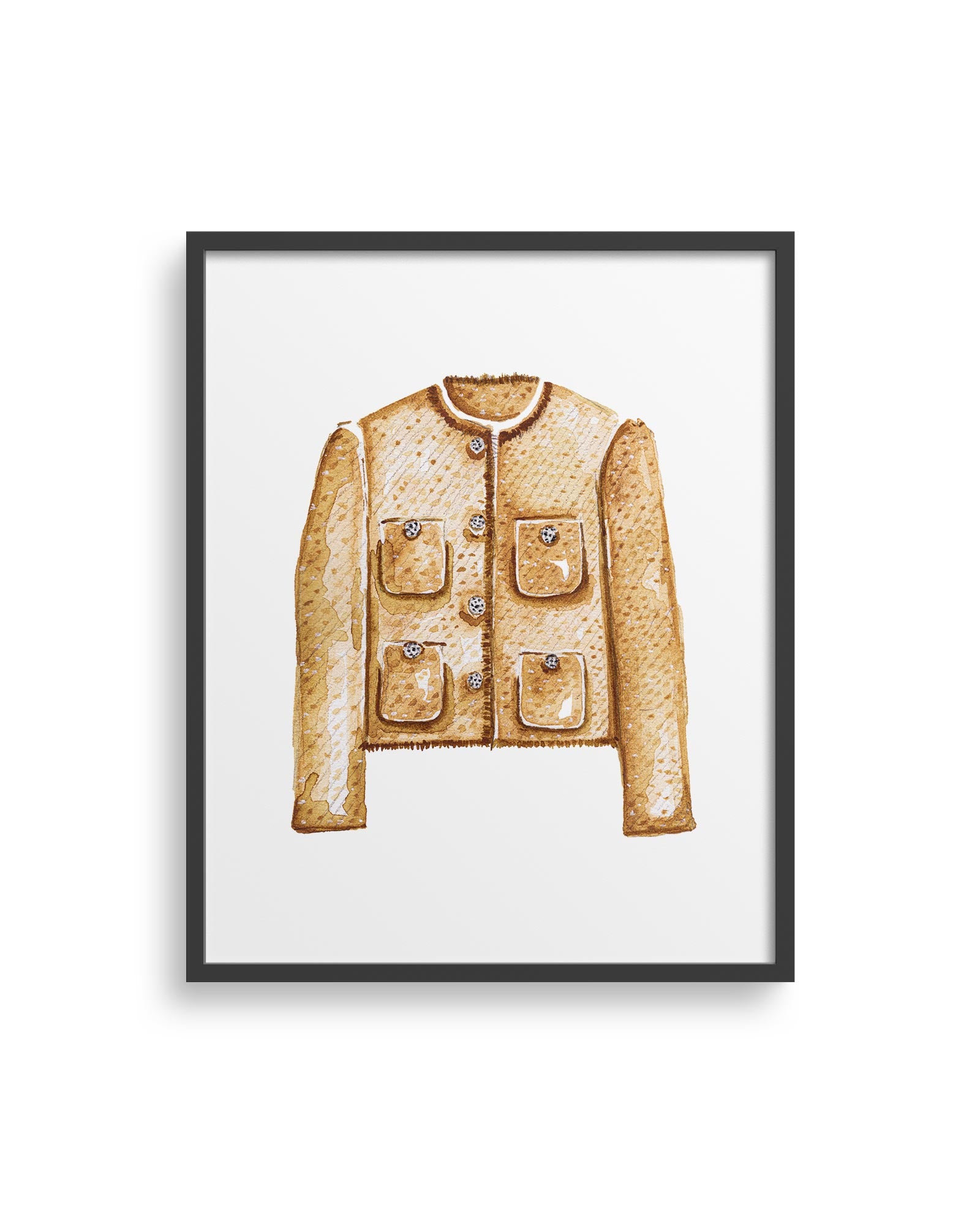 Brown Tweed Jacket Print