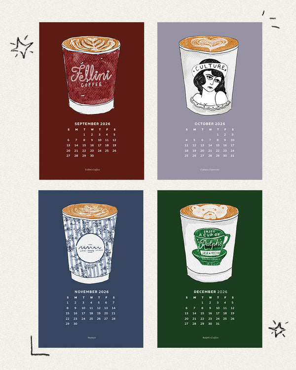 2026 Desk Calendar - New York Coffee