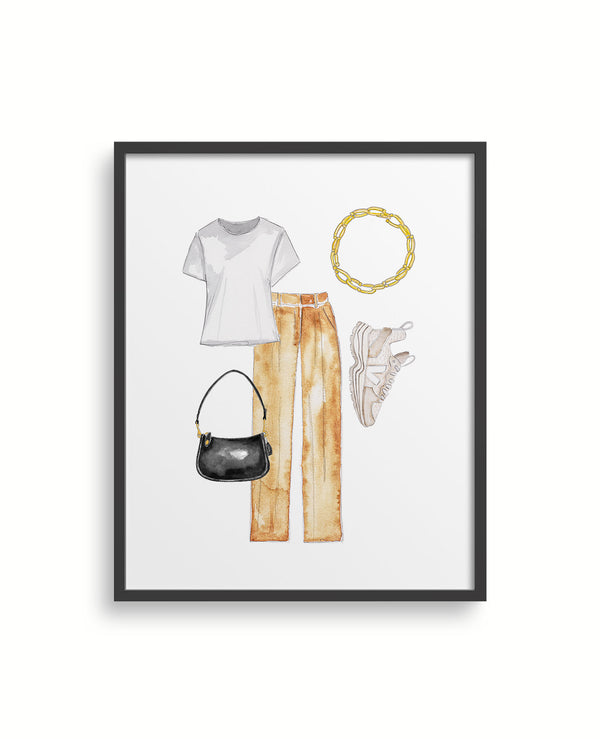 Gold Outfit Art Print