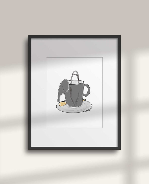 No.4 Fashion Cup Art Print