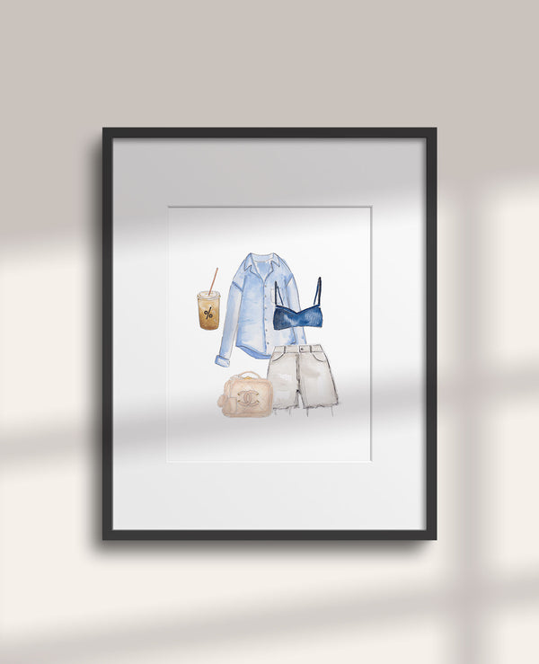 No.1 Coffee Outfit Art Print
