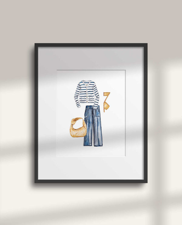 Navy Outfit Art Print
