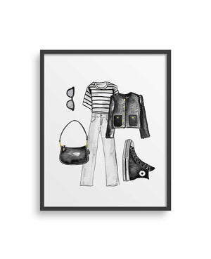 All Black Outfit Print