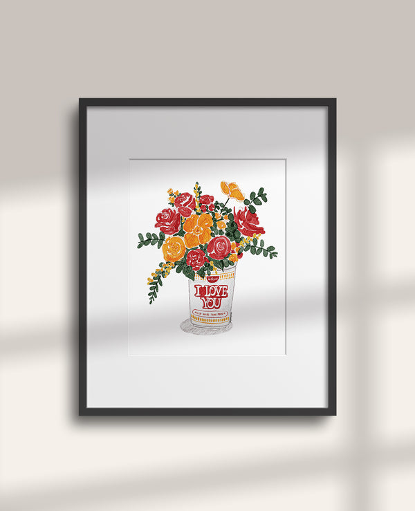 I Love You Ramen Art Print